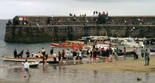 Cornish Pilot Gig racing at Gorran Haven